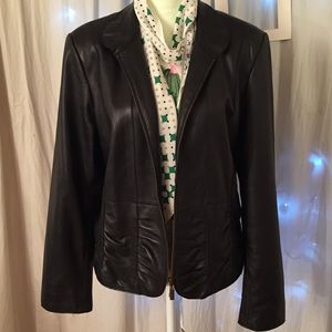 Black Leather Jacket by Marvin Richards XL